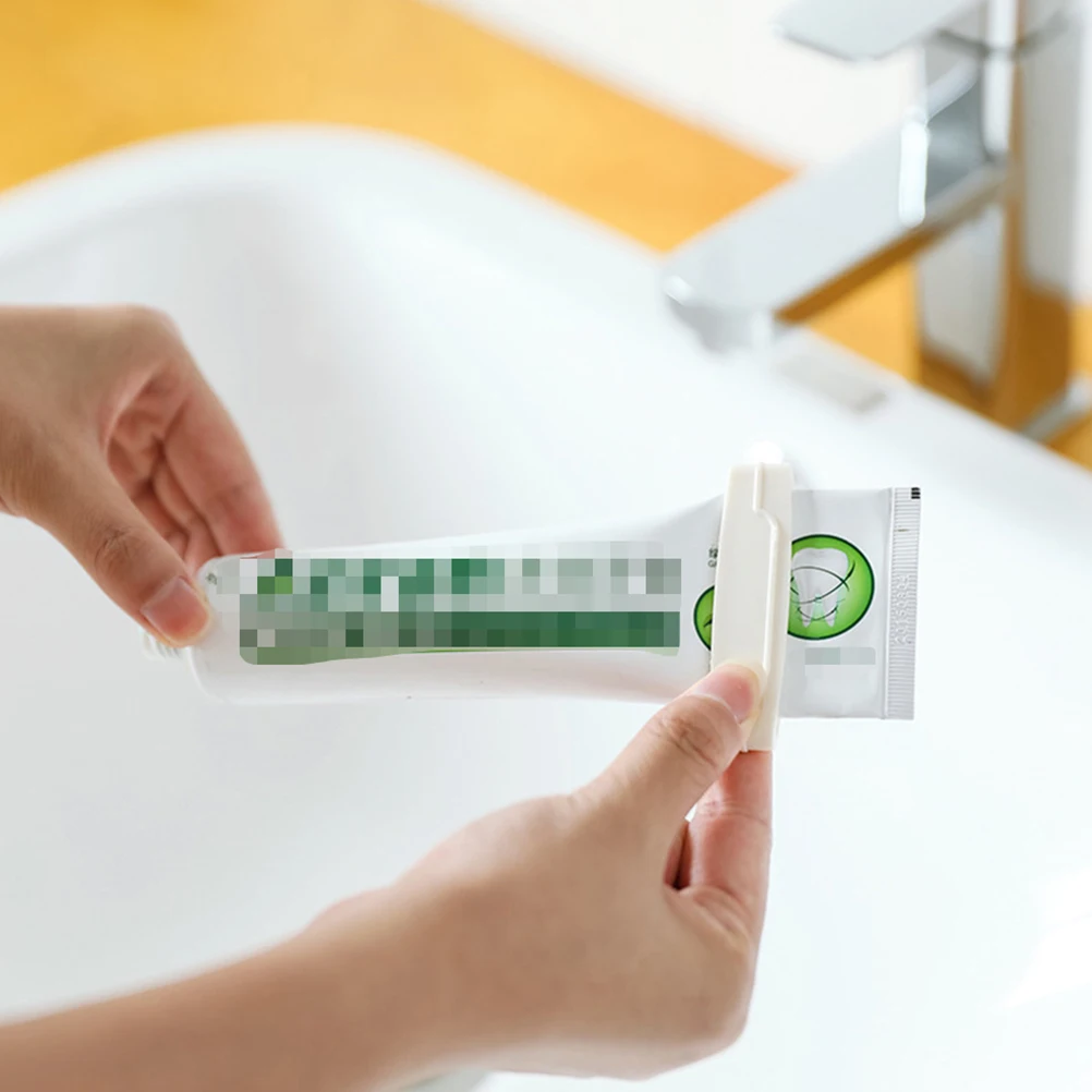 

3pcs Toothpaste Squeezer Tube Holder Clamp Roller Extractor Reusable ABS Material Portable Size Suitable All Toothpaste Use