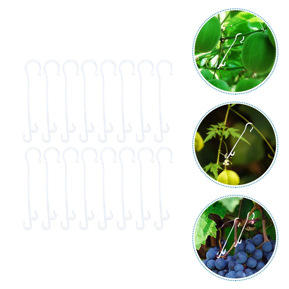 

850 Pcs Garden Hooks Support Greenhouse Plant Clip Cages for Vegetables Plastic