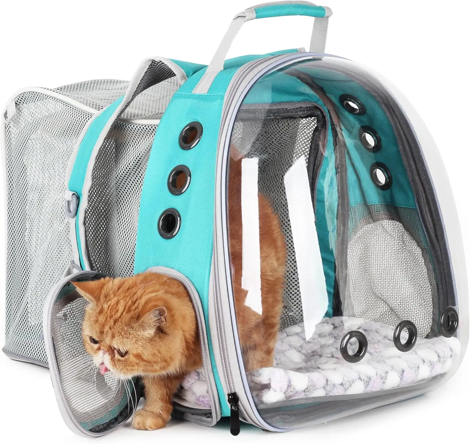 

Expandable Bubble Cat Carrier Backpack, Airline Approved for Small Pets up to 14 lbs, Ideal for Hiking and Outdoor Adventures