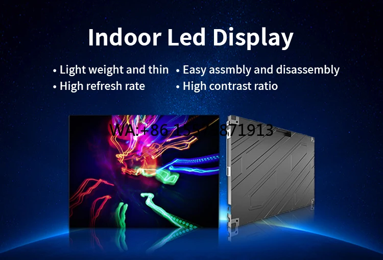 P1.86 Indoor Led Displayled  Display Screen 640*480Mm Fine Pitch Led Panels  Indoor Full Color High-Definition Display Screen