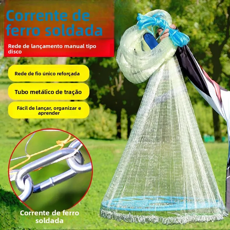 改良型高強度釣り網ディスク型手投げ丸型ディスク釣り具新型ネット投げ釣り道具