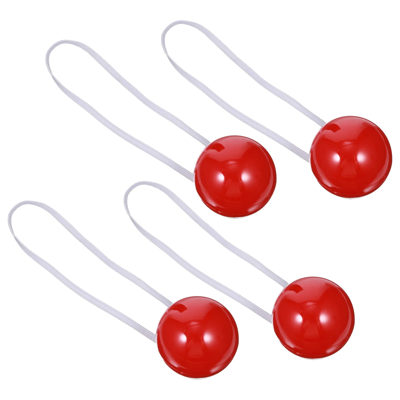 4 pcs Led Glowing Clown Nose Red Vinyl For Adults Halloween Party Cosplay Masquerade Costume Prop Novelty Funny