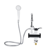 Basin Tap Faucet Instant Hot and Cold Water Dispenser Heater Heating Faucet Temperature Display + Shower Head 220V