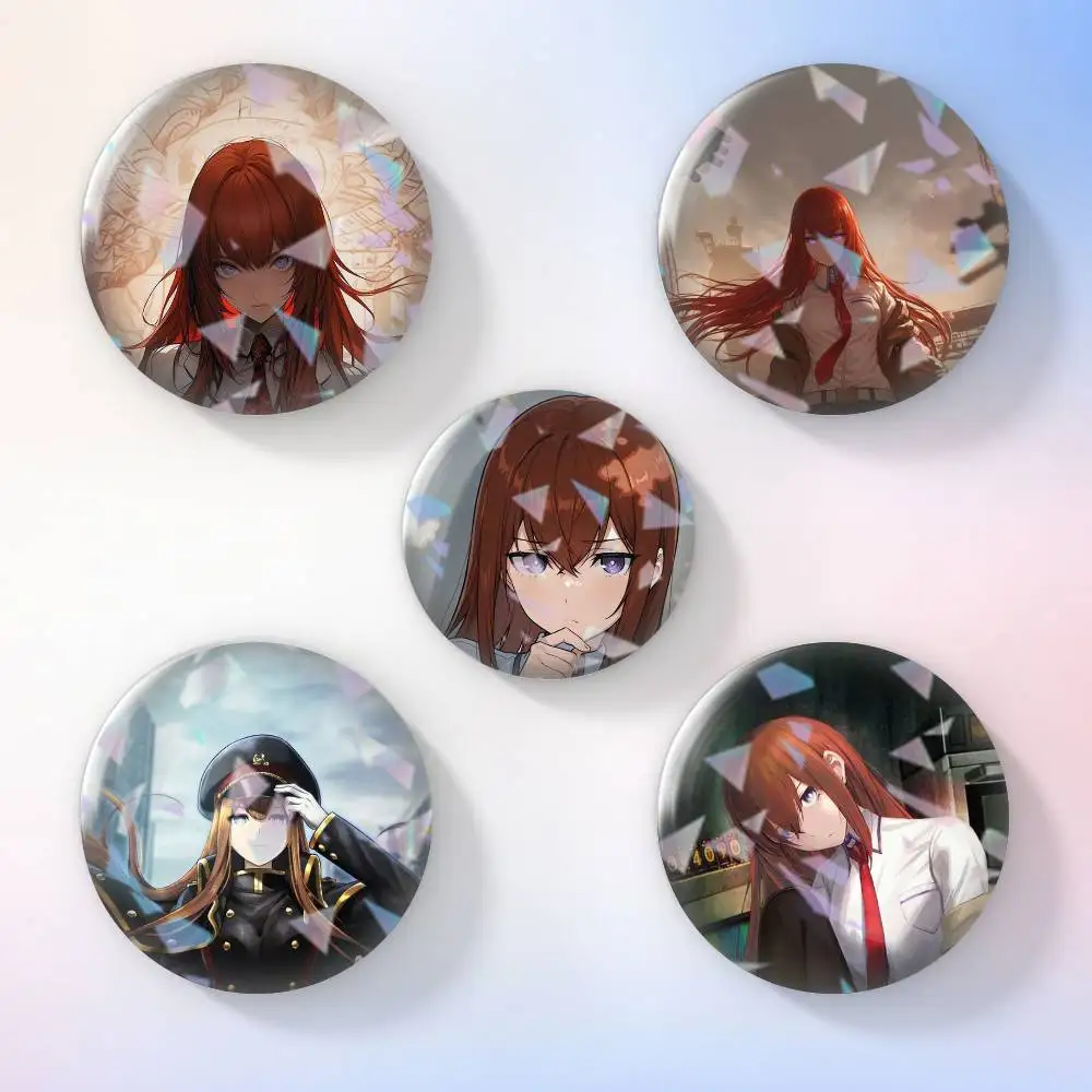 

Makise Kurisu Brooch Metal Badge Brooch, Fashion Decorative Pins for Hat Bag Clothing Decoration Gift,Souvenir.