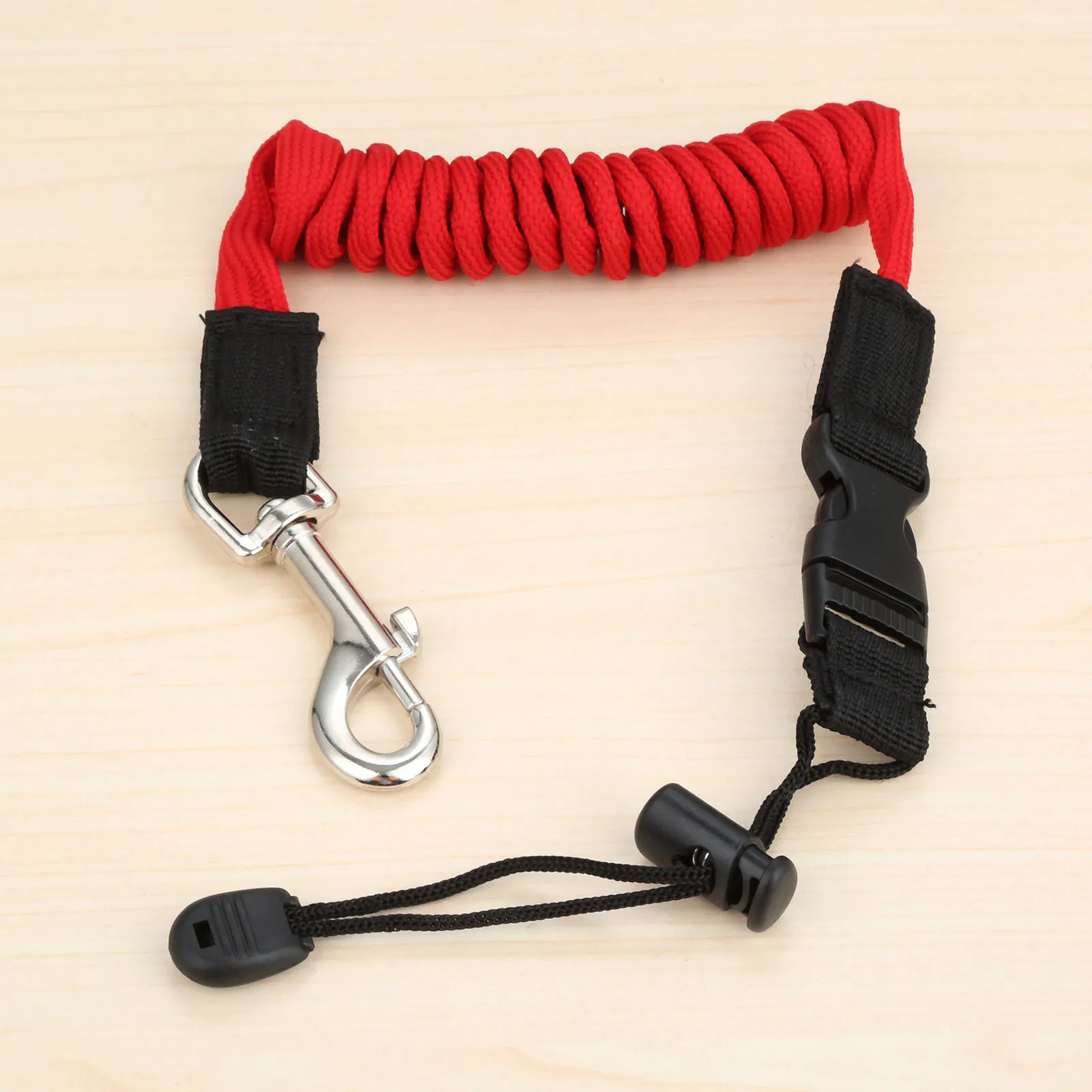 

1pc Red Safety Kayak Paddle Leash Anti-off Rope Fishing Rod Pole Coiled Lanyard Cord for Surfboard Canoe Boats Accessories
