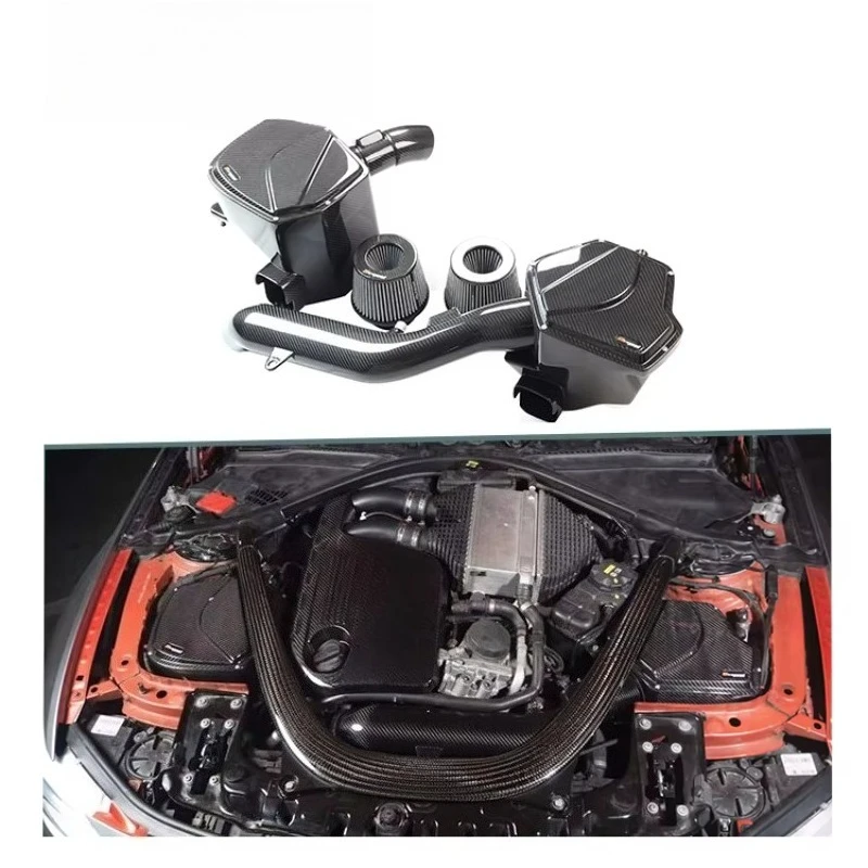 

High Quality Dry Carbon Fiber 3K Twill Car Cold Air Intake Kits for M2C M3 M4 F87 S55