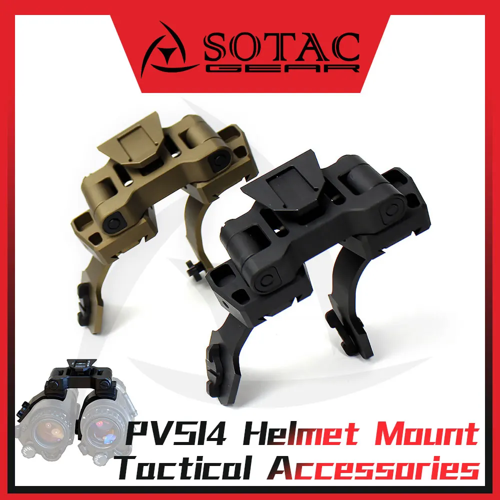 

SOTAC-GEAR Dual PVS-14 Night Vision J Arm Mount Helmet Mount Kit Tactical NVG Metal Bridge Mount Binocular Adapter Accessories
