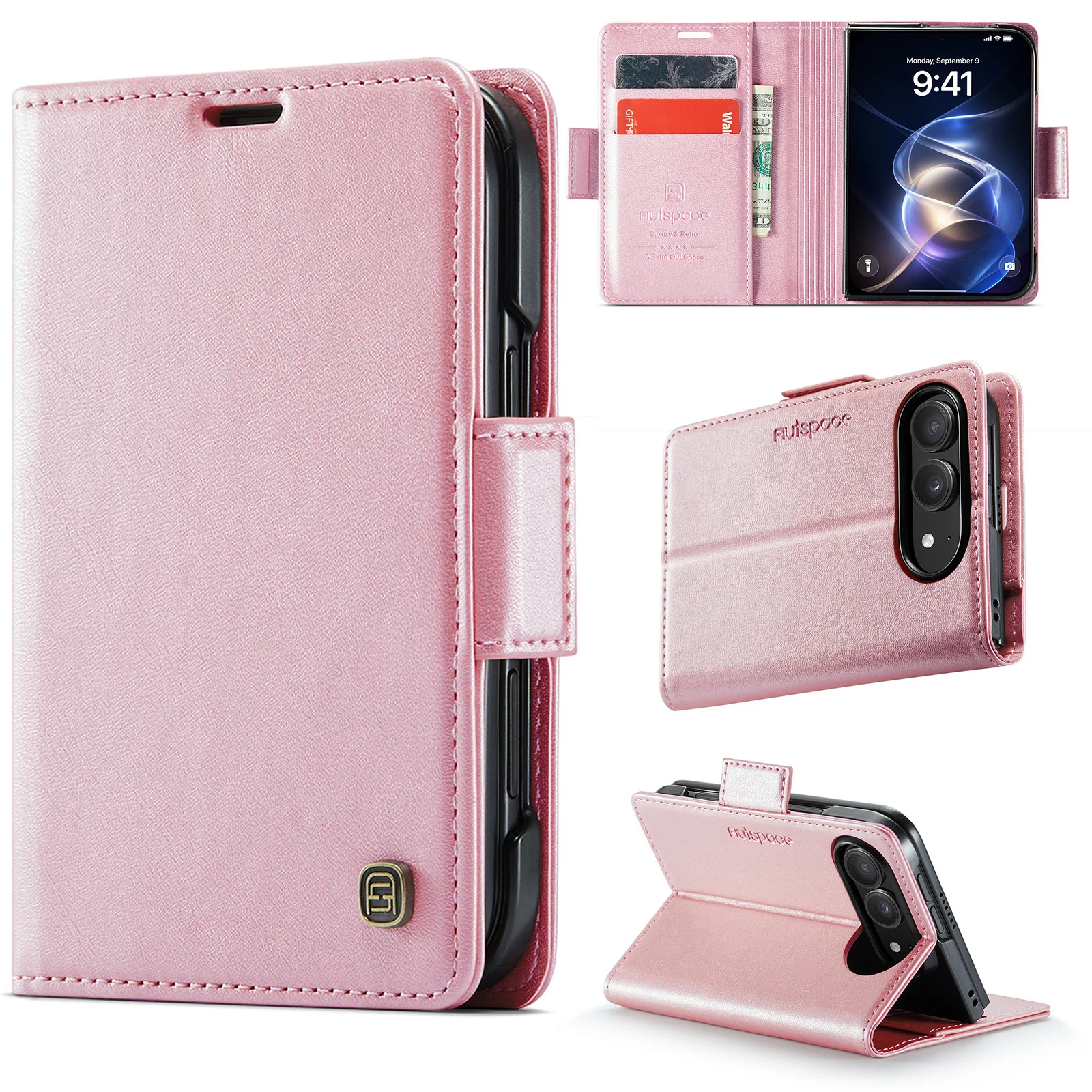 Slim Card Slot Case - Flip Multi Card Slots Wallet Leather