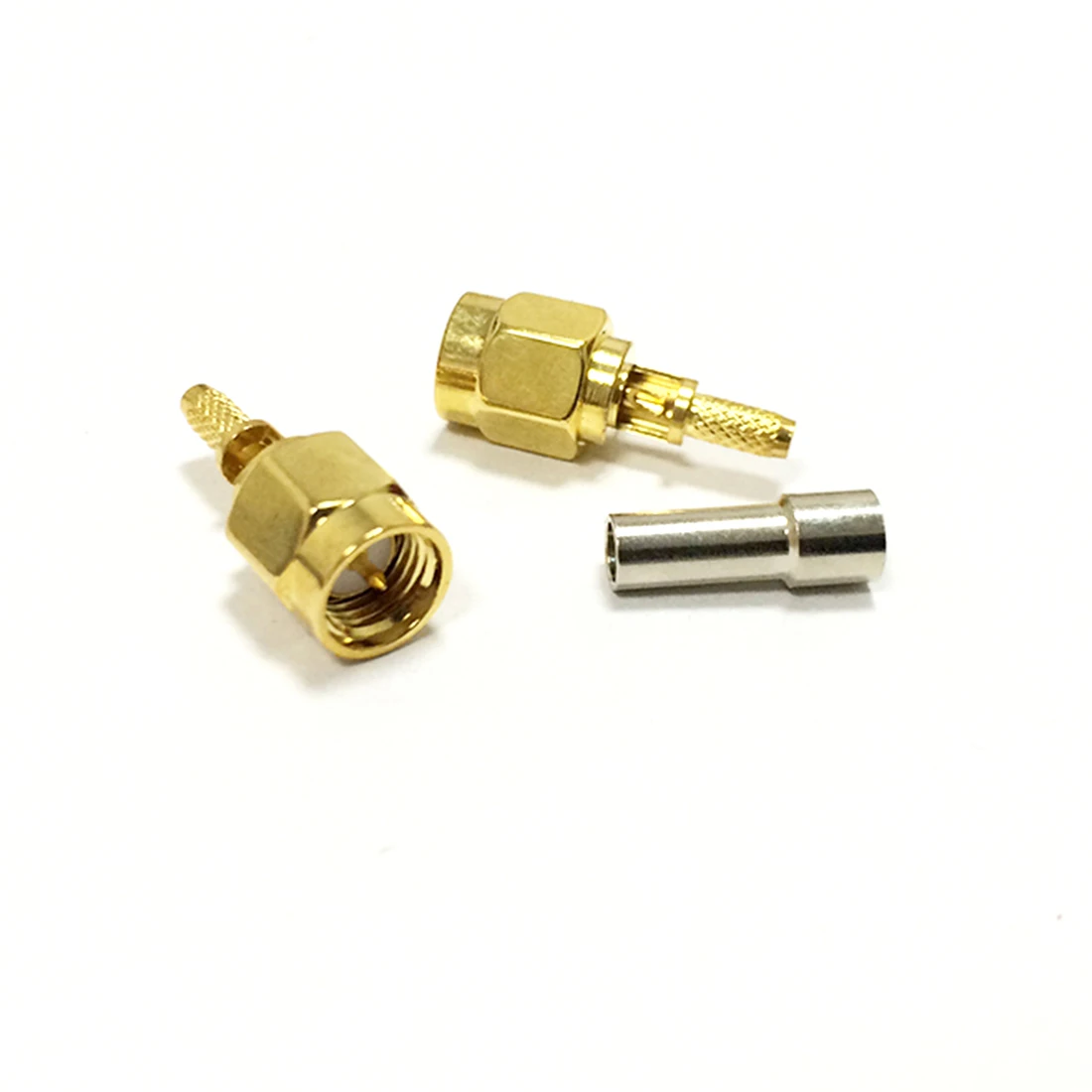 1pc SMA Male Plug Open Sunroof RF Coax Modem Convertor Connector Crimp  RG316,RG174,LMR100  Straight Goldplated NEW Wholesale