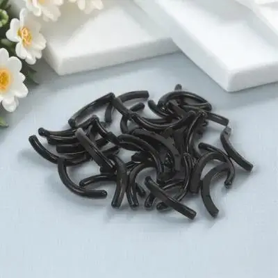 

50pcs Eyelash Curler Refill Pads Replacement Silicone Cushions For Women Washable Rubber Black Smooth Easy Replace Makeup Tool