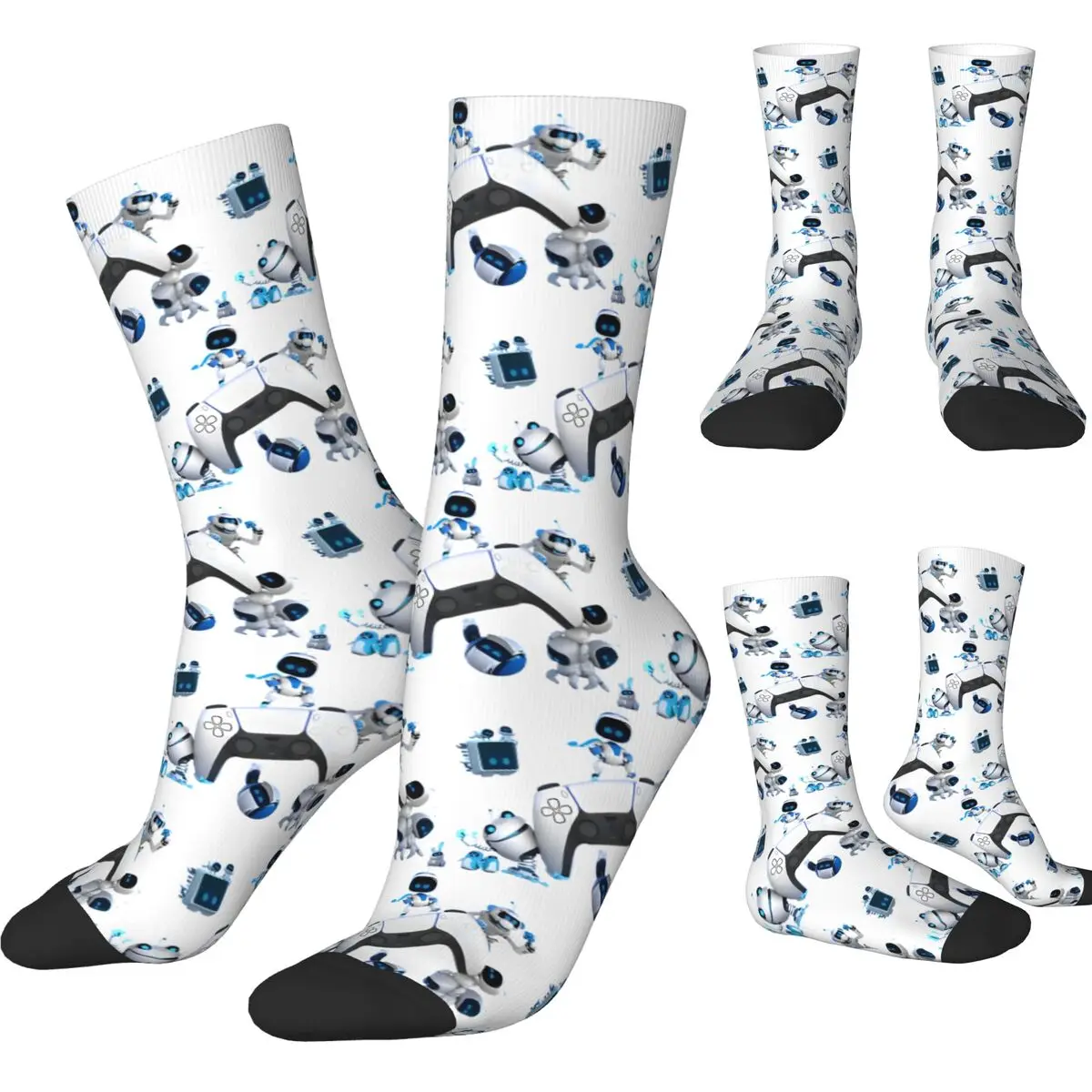 ASTRO BOT Gaming Socks Men Women Polyester Funny Happy Socks Harajuku Spring Summer Autumn Winter Middle Tube Socks Gifts