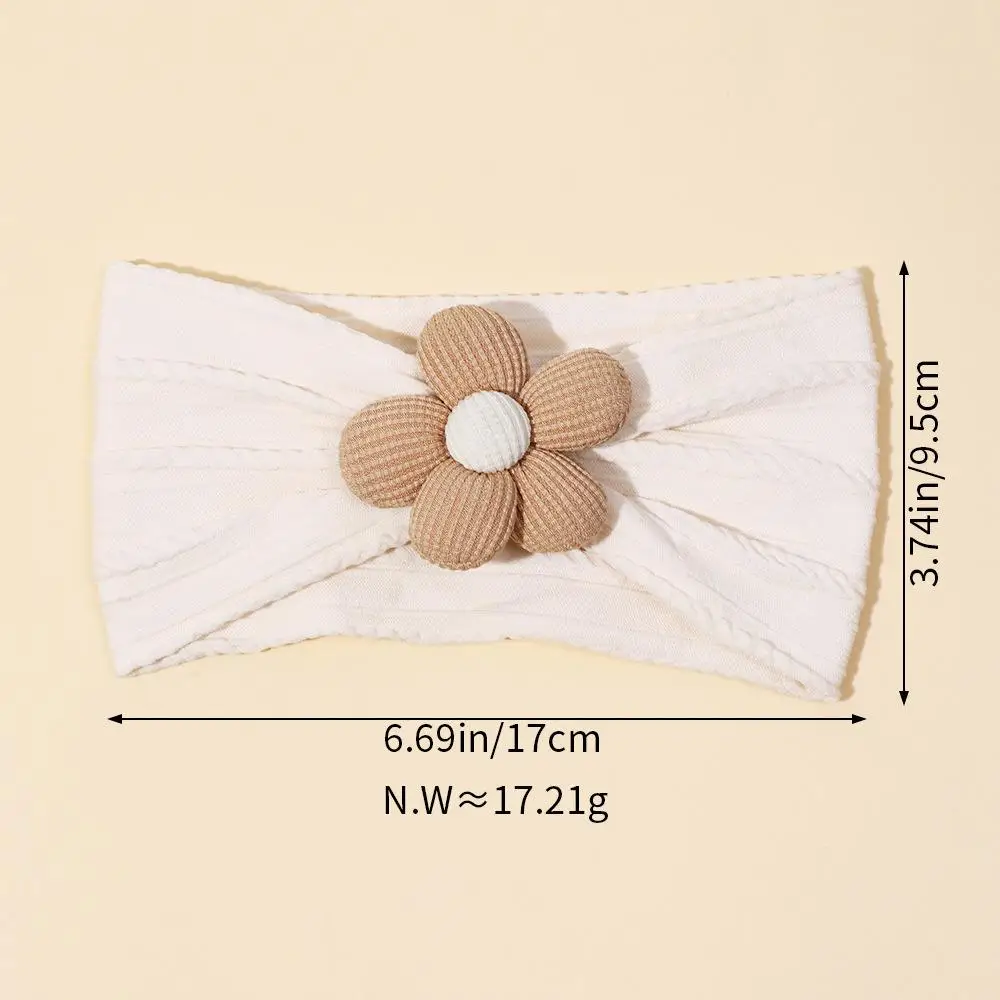 Accessori per capelli elastici per bambini con fiore carino, fascia larga per neonato, in nylon, morbido ed elastico