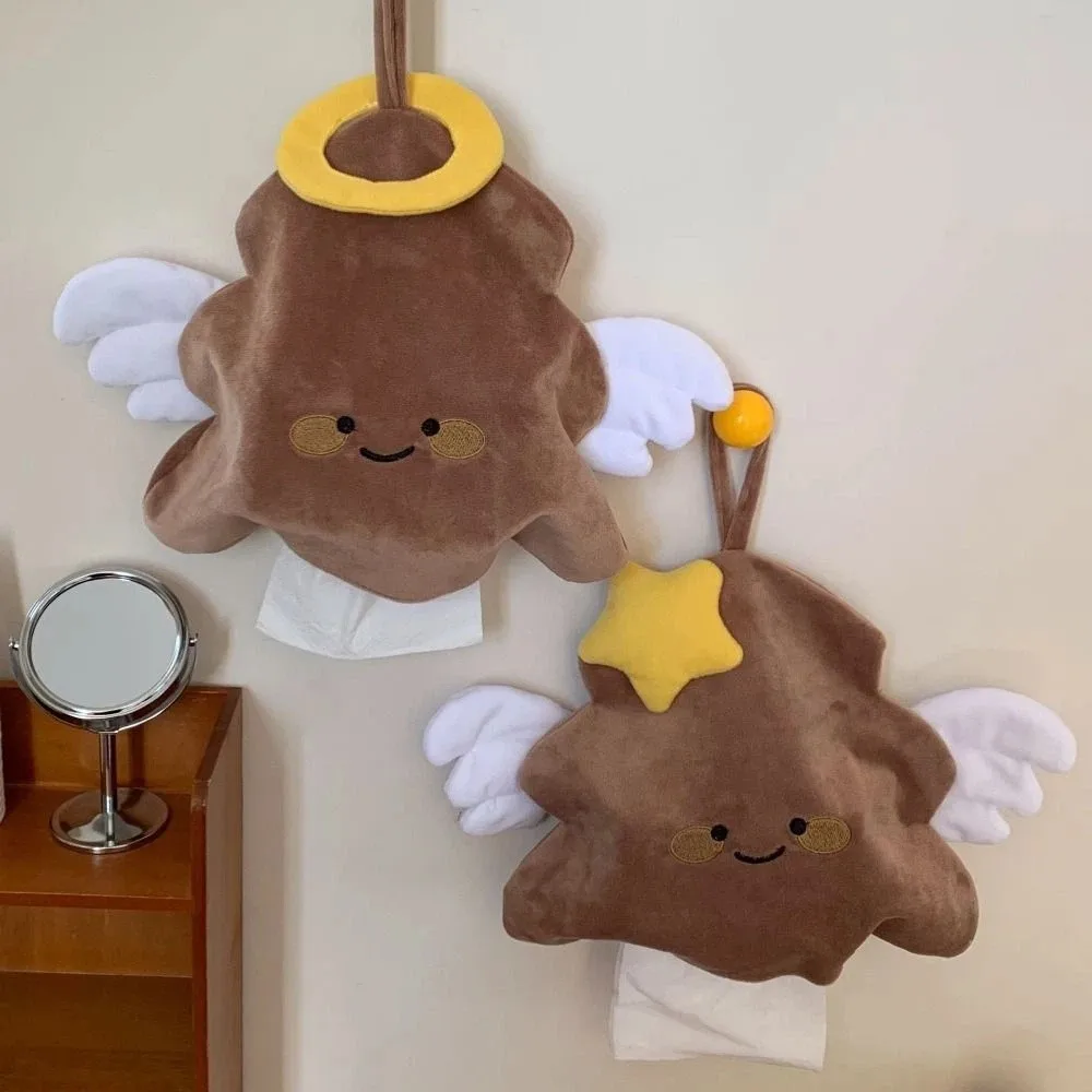 Creative Hanging Napkin Holder Zipper Closure Hangable Hanging Tissue Case Cartoon Decorative Car Napkin Dispenser