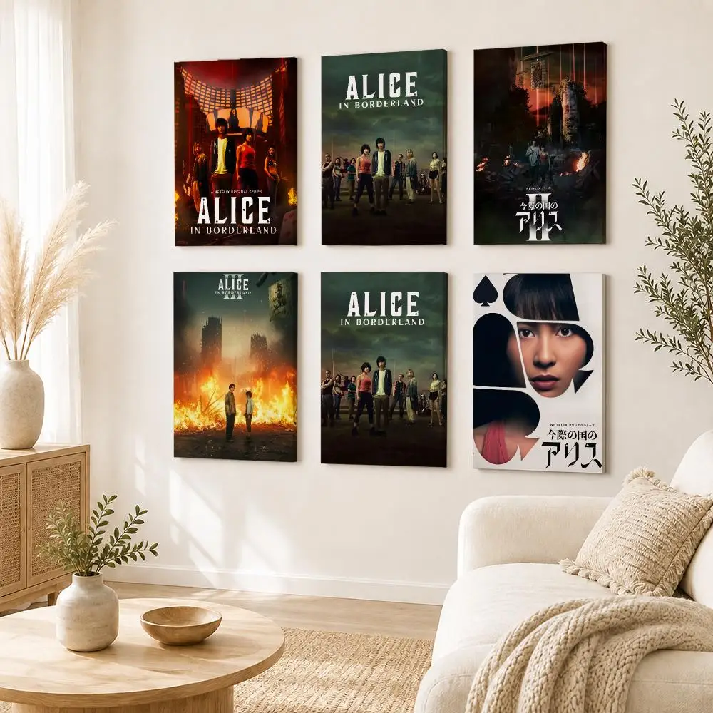 Classic Movie A-Alice In Borderland 2  Poster Self Adhesive Aesthetic Wall Art Picture for Living Room Home Decoration Gift