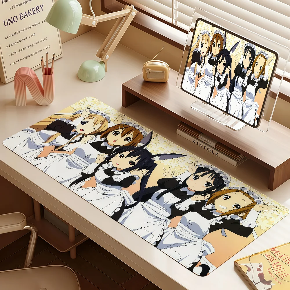 Anime Classic Cute K-ON Pink Y2K Mouse Pad Large Non-slip Lockedge Desktop Computer Desk Mat Keyboard MousePad Office Student