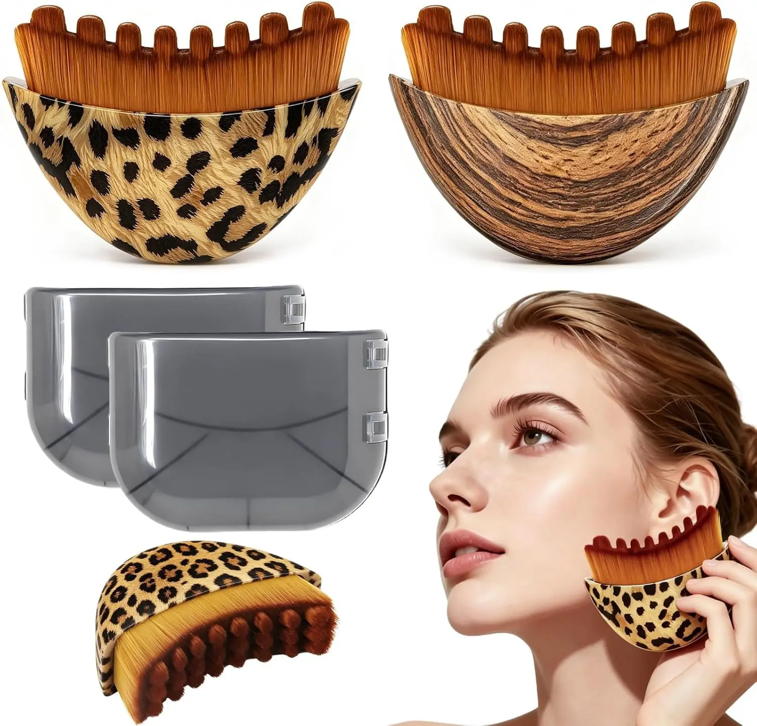 

Lymphatic Drainage Face Brush Set, 2PCS Gua Sha for Sculpting & Contouring