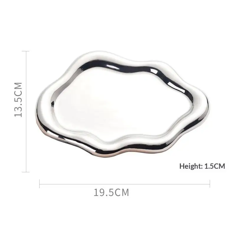 Cloud-Shaped Plastic Jewelry Tray, Decorative Storage