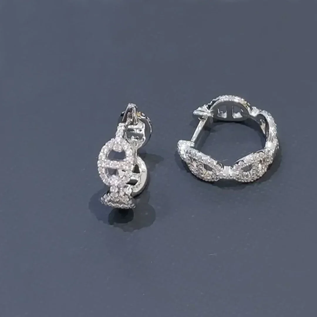 

Серьги-кольца из стерлингового серебра 925, серебристо-белые свадебные серьги. Праздничные подарки