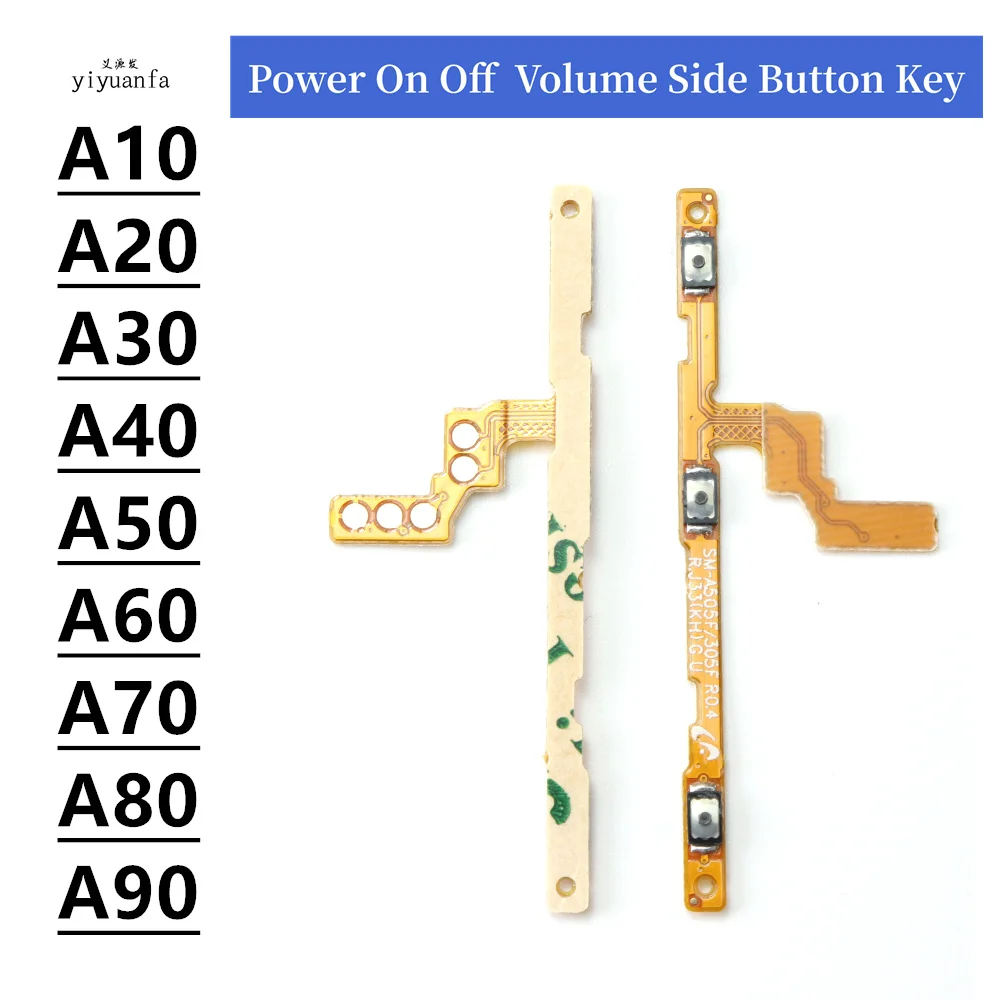 Power Volume Key Button Flex Cable For Samsung A20 A30 A40 A50 A60 A70 A80 A90 A10 Power On/Off Switch Button Flex