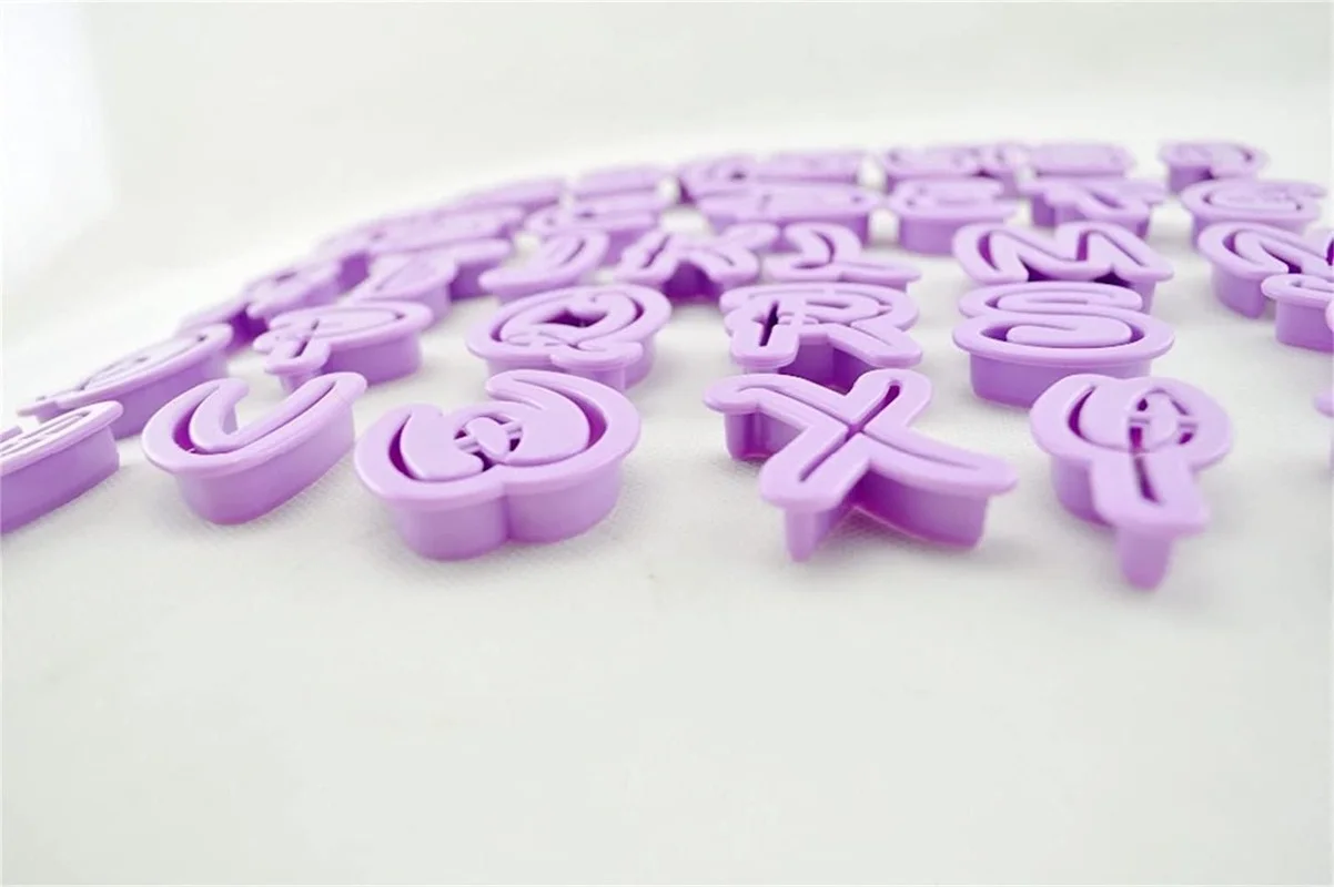 26/10pc Set of Alphanumeric Cake Mold Fondant Candy Craft Cookie Cutter Diy Handmade Project Clay Pastry Cake Decoration Tool