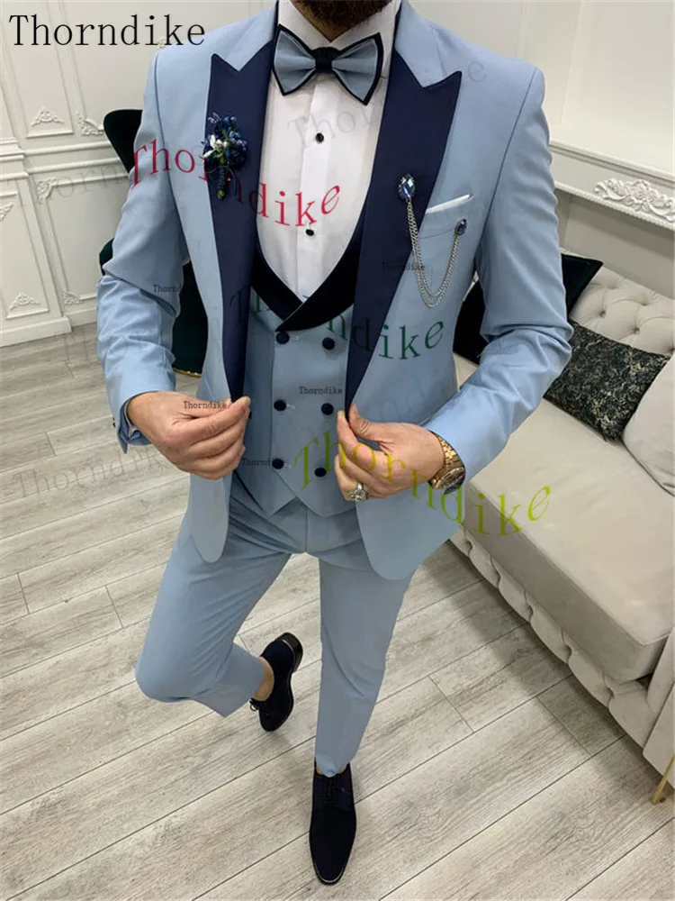 

Thorndike Custom Made Terno Slim Groom Fashion Wedding Male Blazer Masculino (Jacket+Pant+Vest) Mens's 3 Pieces Suits For Men