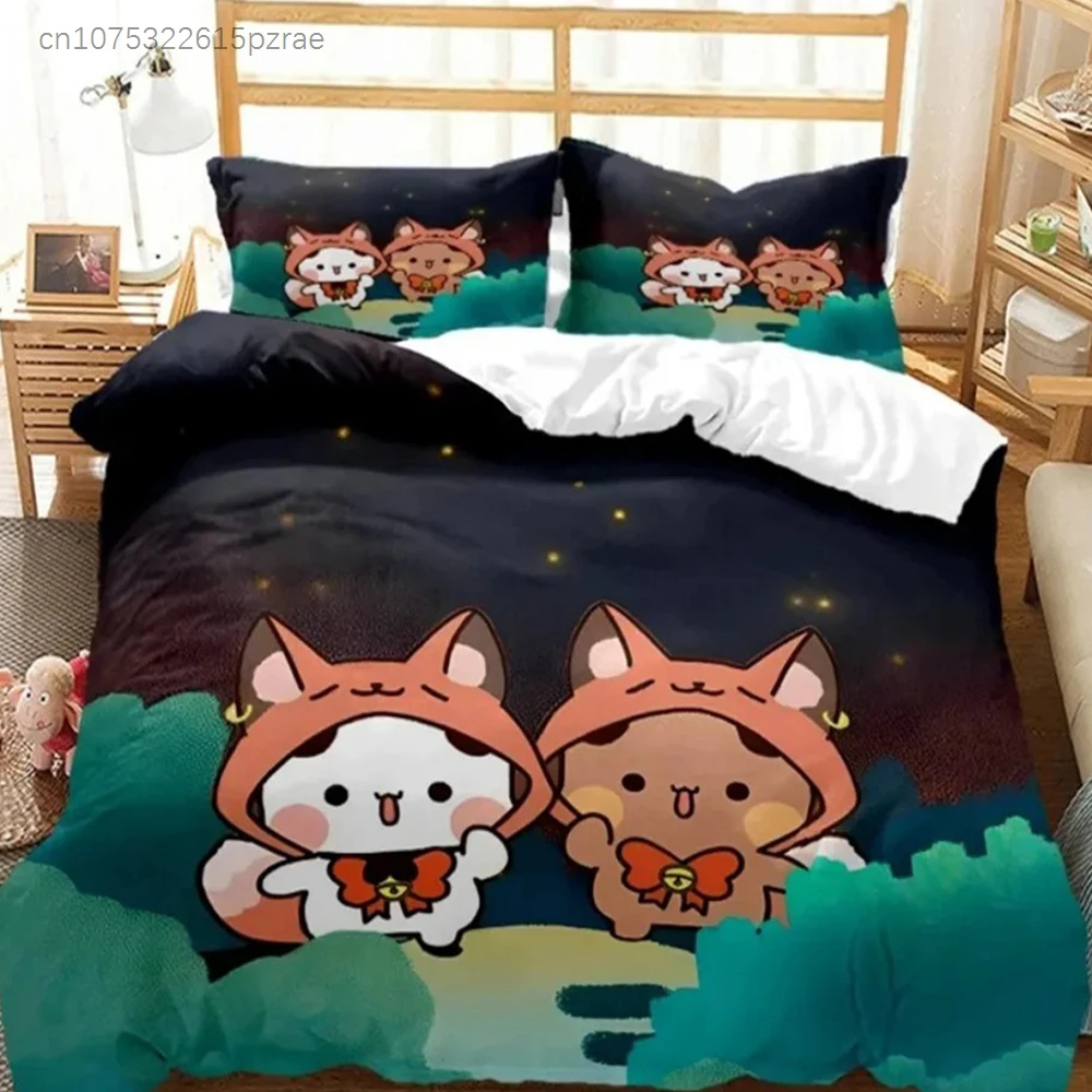 Cartoon Cute Bear Microfibre Bedding Sets,Children'sBirthday Gift With Zip Room Decor Teenagers Adult 3-Piece  Duvet Cover