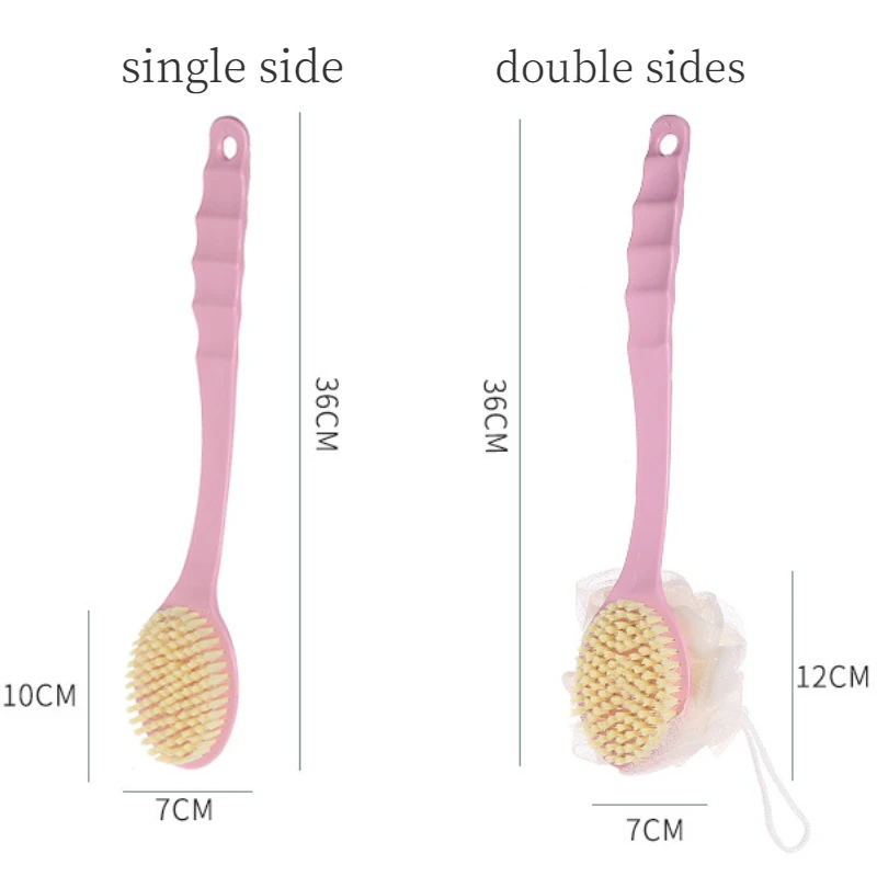 Мягкий отшелушивающий скребок для тела скрабы для душа щетка для ванны с длинной ручкой Отшелушивающий Массажер для кожи Чистящая Щетка аксессуары для ванной комнаты