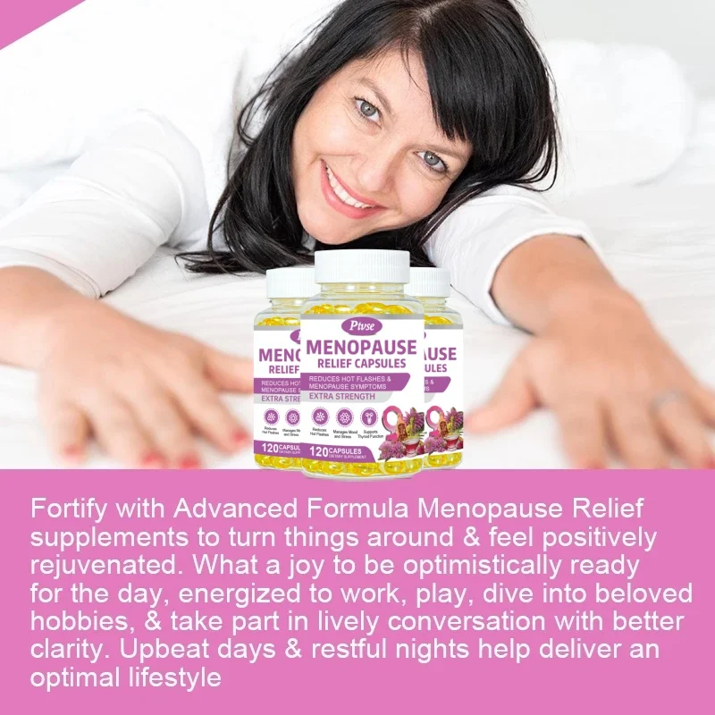 Menopause Relief Capsule Multi-Symptom Relief for Hot Flashes & Night Sweats Support for Mood & Hormone Balance