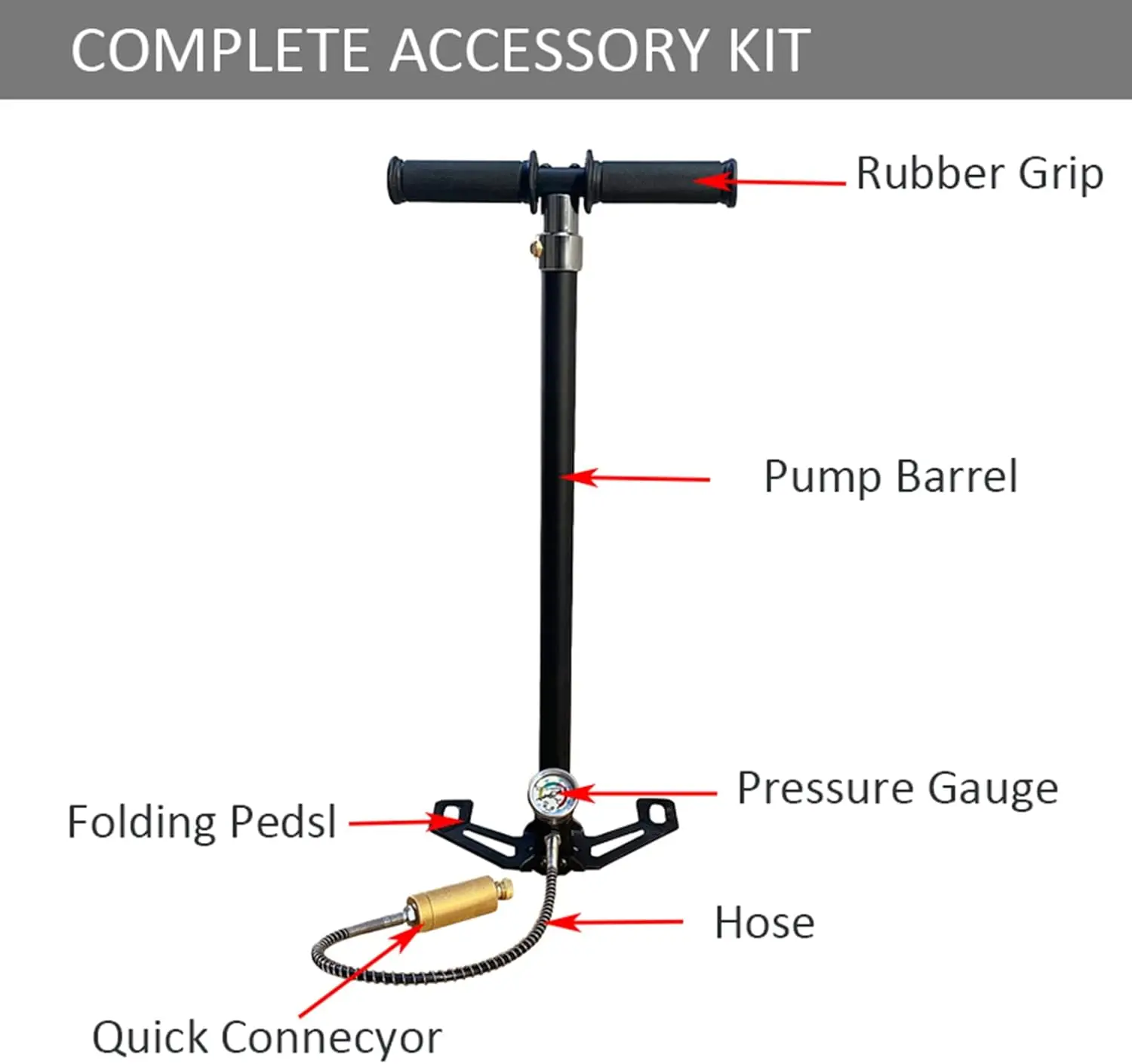 

30Mpa 4500Psi 4 Stage PCP Hand Pump Air Compressor High Pressure Operated HPA Tank Hunting Air Rifle