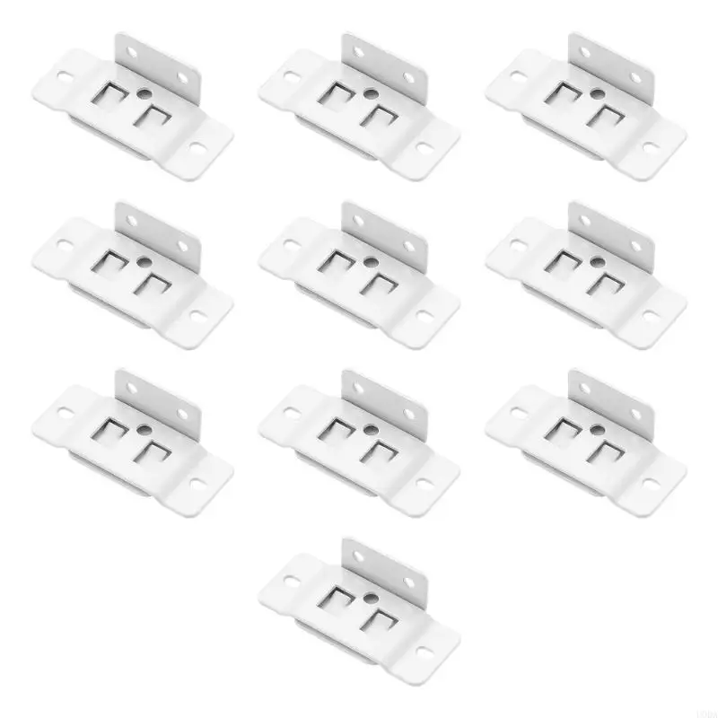  Pack of 10 L Shaped 90 Degree Iron Brackets Rusts Resistant Coating Angles Iron Connectors for Strong Furniture Shelves