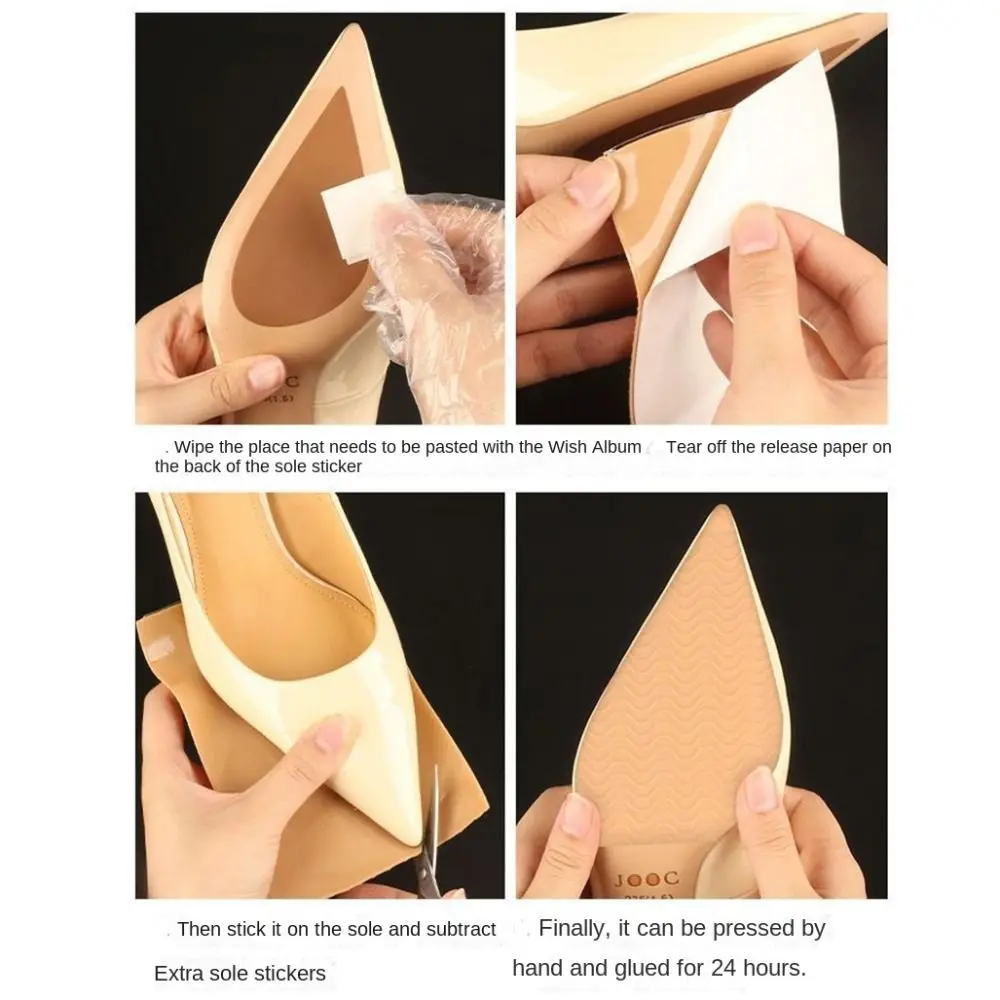Rubber Sole Shoe Soles Anti-slip Stickers Self-adhesive Shock-absorbing Foot Non-slip Pads Wear-resistant Anti-slip