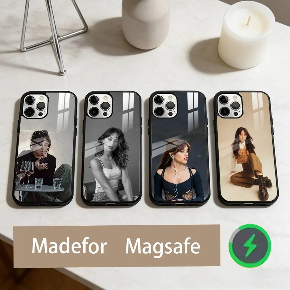 

J-Jenna O-Ortega Actress Phone Case For iPhone17,16,15,14,13,12,11 Plus,Pro Max Magnetic For Magsafe Wireless Charging