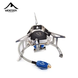 Widesea Camping Stove Outdoor Gas Burner Equipment 3500W Wind Proof Heater Supplies Kitchen Survival Tourist Portable foldable