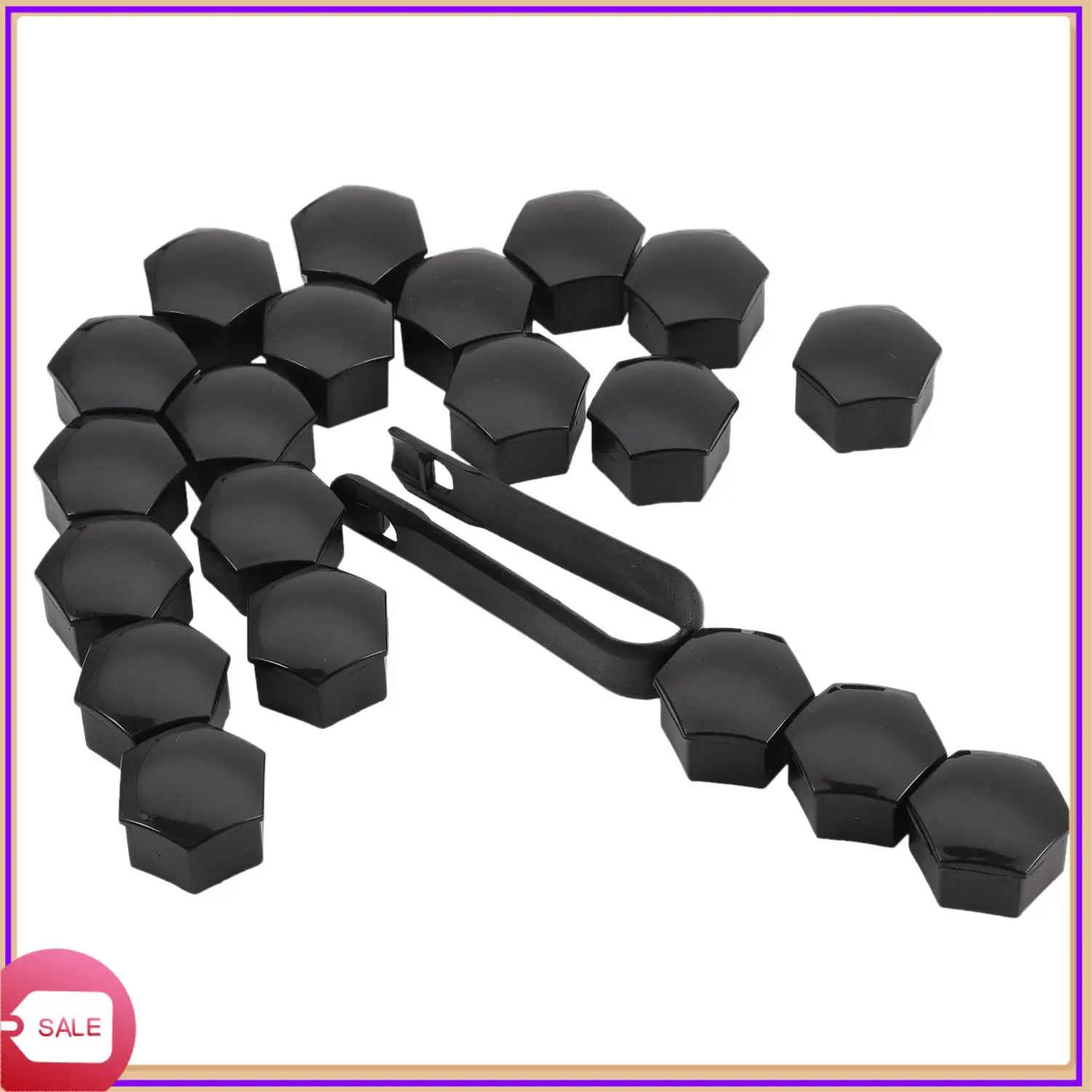 

Prominent 20Pcs 21Mm Car Tire Wheel Bright Black Bolt Nut Covers W/Removal Key Fit For Tesla Model S 12-17