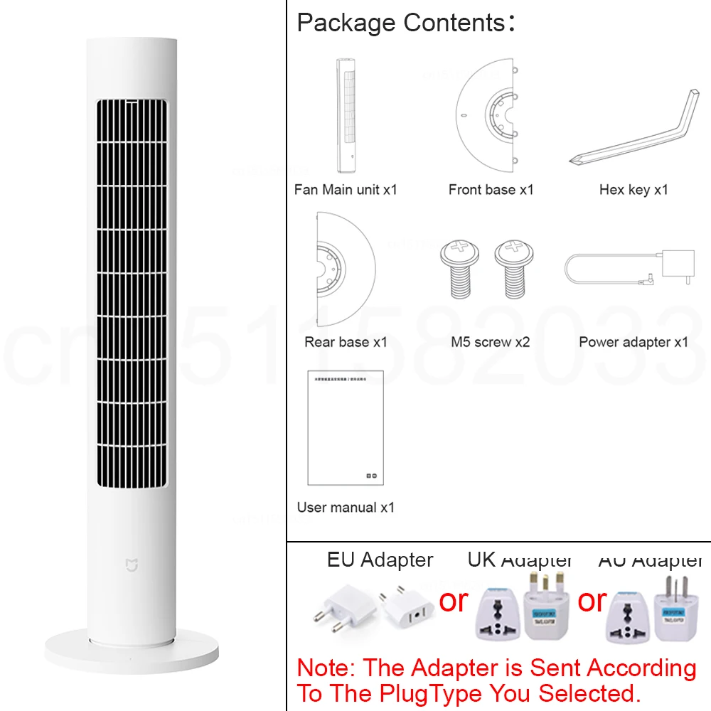 MIJIA Smart DC Frequency Conversion Tower Fan 2,150° Ultra - wide - angle Air Supply,Home Summer ...