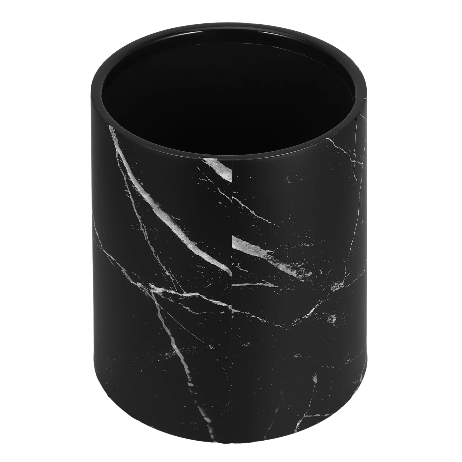 

Marbled Trash Can Double Layer PP Material Easy to Clean Living Room Kitchen Bathroom Office Waste Container Garbage Bin Stylish