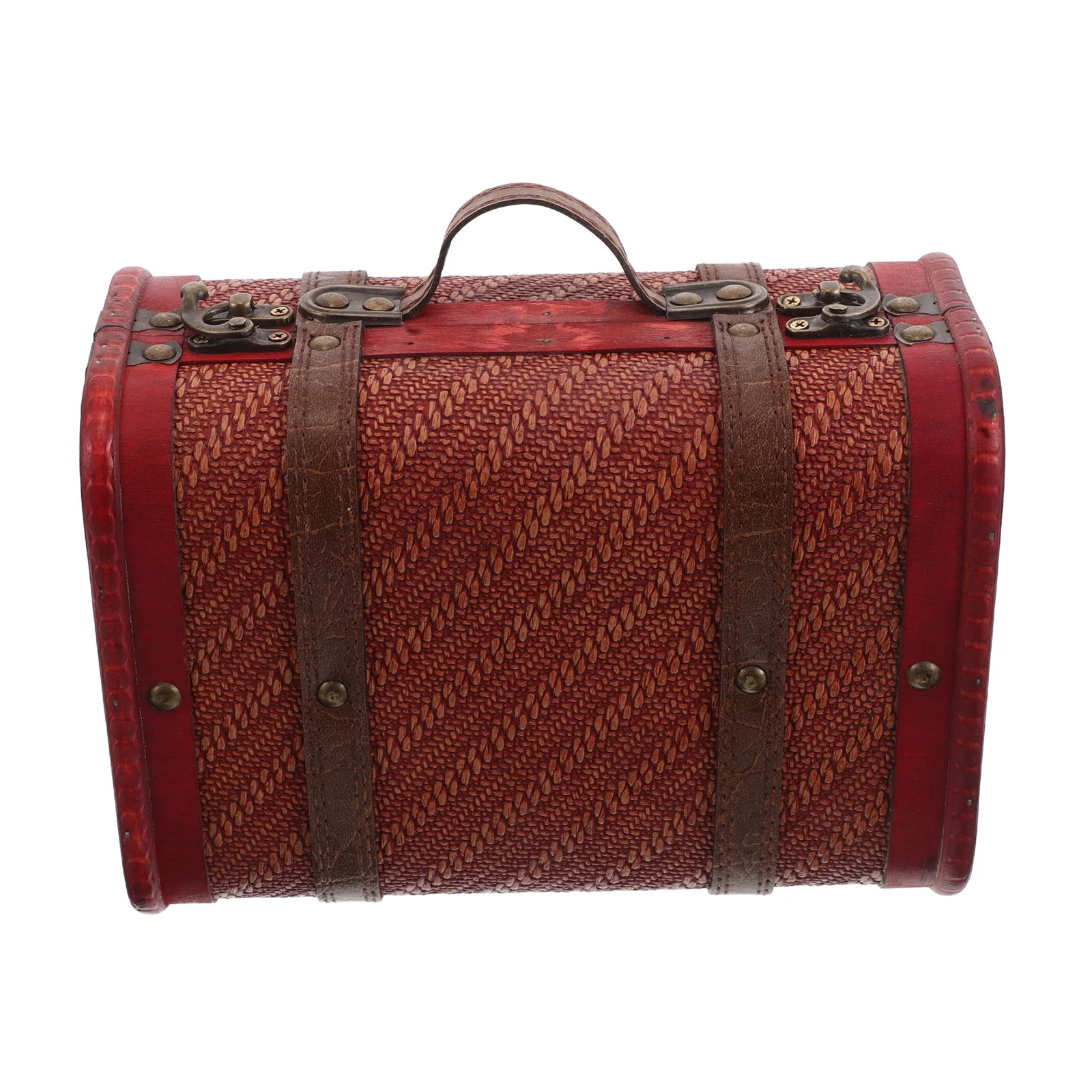 

Wooden Pirate Chest Vintage Suitcase Box Decorative Wood Trunk Keepsakes Antique Travel Trunks Storage Home Decor
