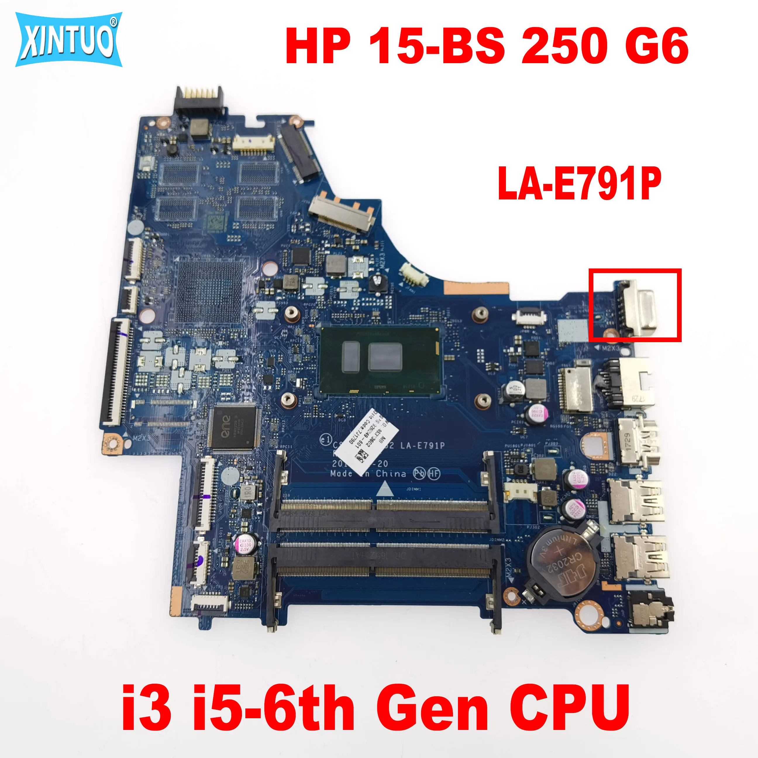 

CSL50 CSL52 LA-E791P for HP 15-BS 250 G6 Laptop Motherboard with i3 i5-6th Gen CPU DDR4 924750-001 924750-601 926249-601 Tested