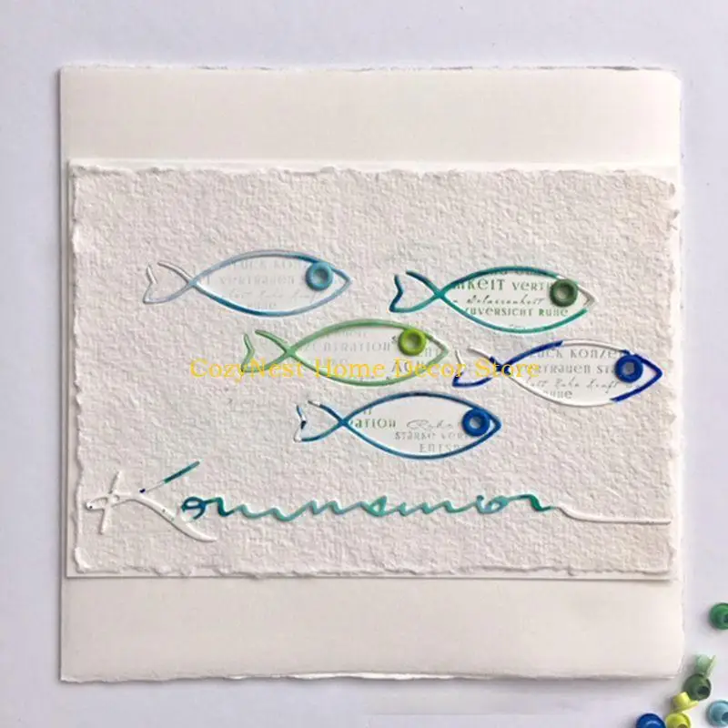 92MF Fish Die Cuts Carbon Steel Cutting Dies Embossing Stencils for Photo