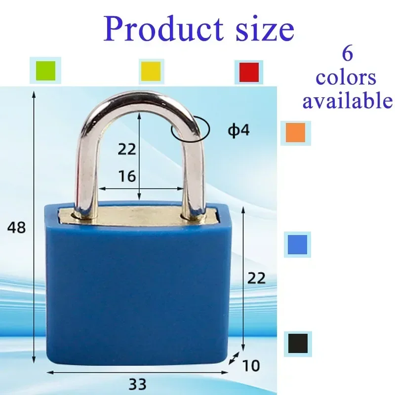 50Pcs Suitcase Locks 33mm with Copper Keys Protect Your Belongings with Padlock Multicolor for Suitcases Backpacks Boxes Cabinet
