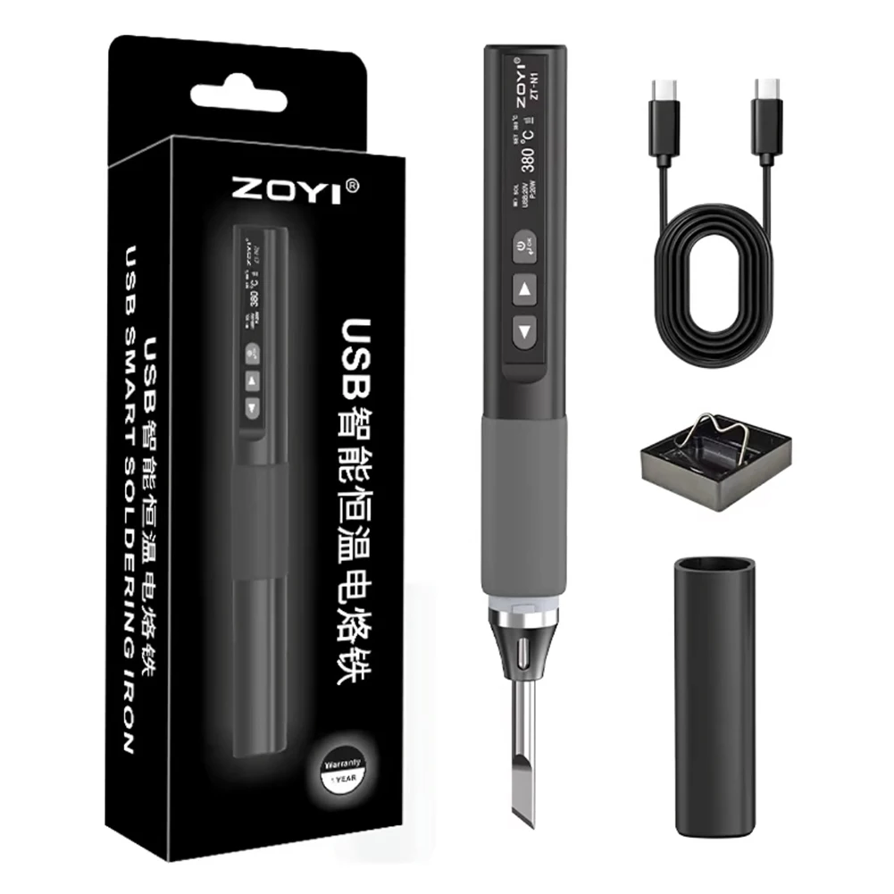 Imagem -06 - Zoyi Zt-n1 Ferro de Solda Inteligente 96w Eletricista Portátil Caneta de Soldagem de Temperatura Constante para Soldagem de Manutenção Doméstica