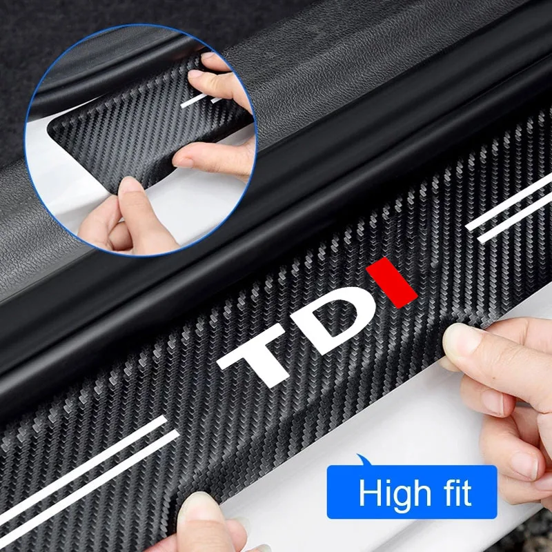 CAR Trunk Bumper Guard Decal For Volkswagen VW TDI APR TSI Polo 5 6 Bora Jetta Passat B5 Golf 7 MK5 Beetle 3B tiguan be non-slip view 4