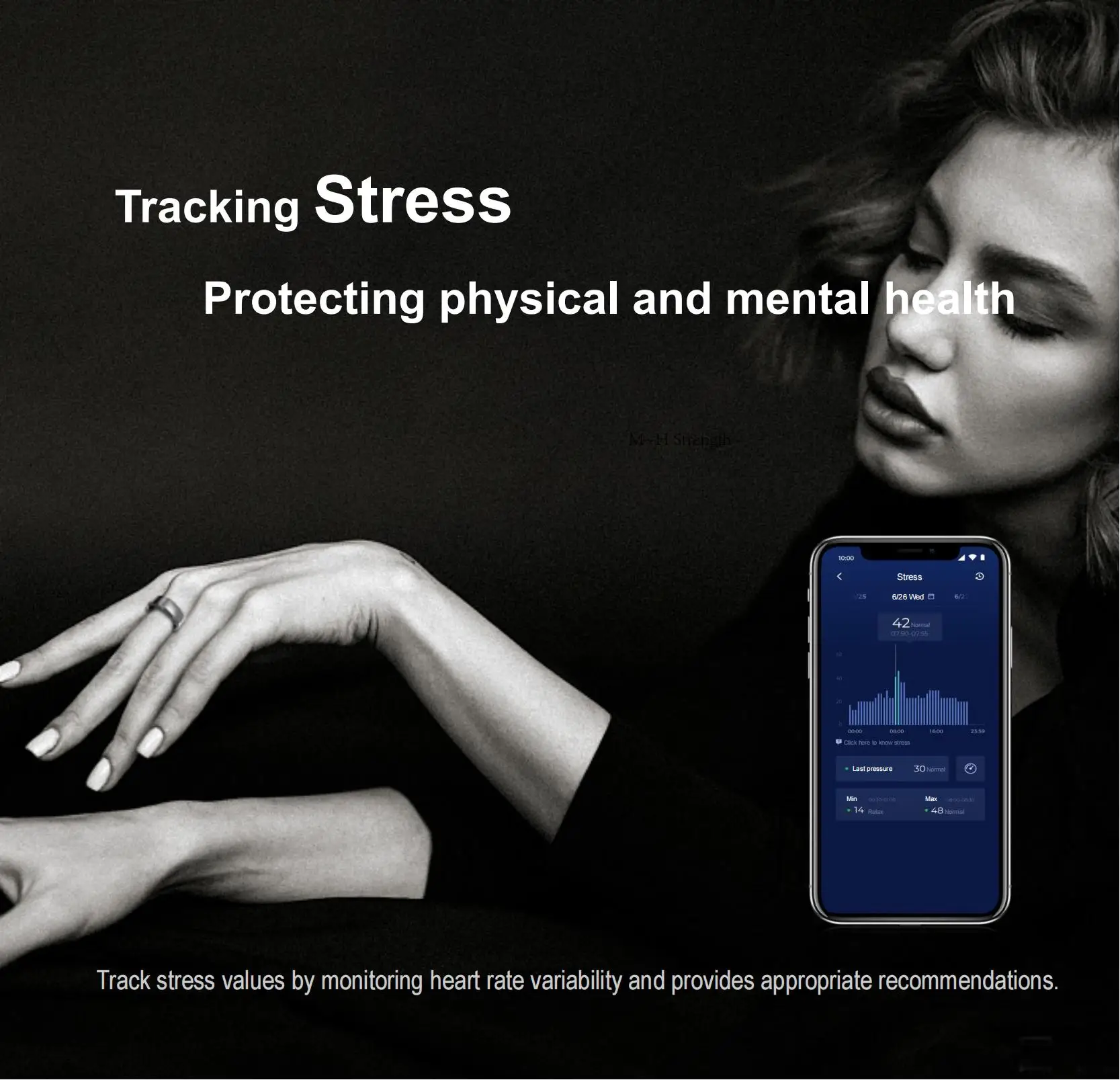 New Design Wireless Rechargeable 5ATM Waterproof Stainless Steel Smart Ring Sleep Monitoring Heart Rate Monitor Health Tracker