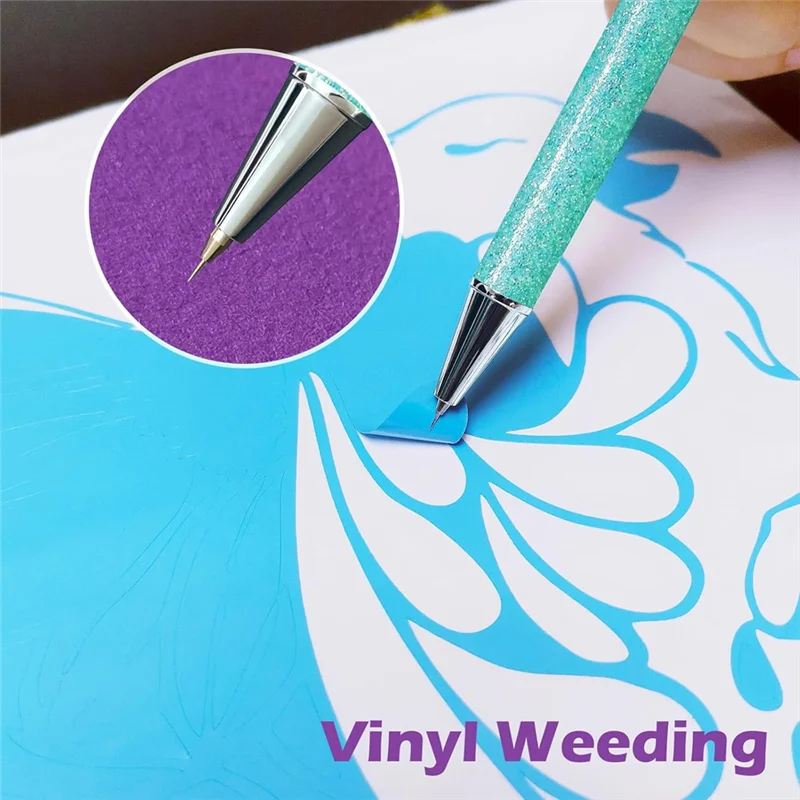 

A70P Weeding Pen Tool Set, Essential Adhesive Vinyl Kits, Precision Pin Pen Tools For Air Silhouette Accessories, Turquoise