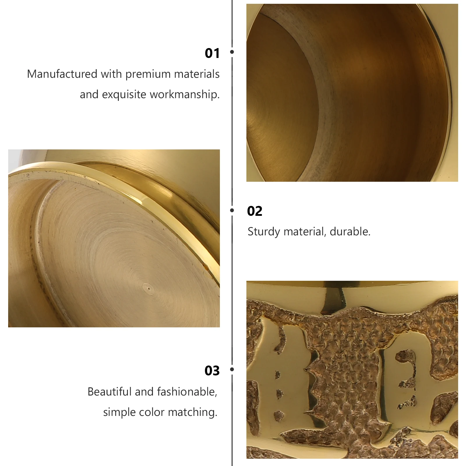 

1pc Copper Incense Burner Censer Air Purification Holder Home Decoration Brass Bowl Shaped Stove