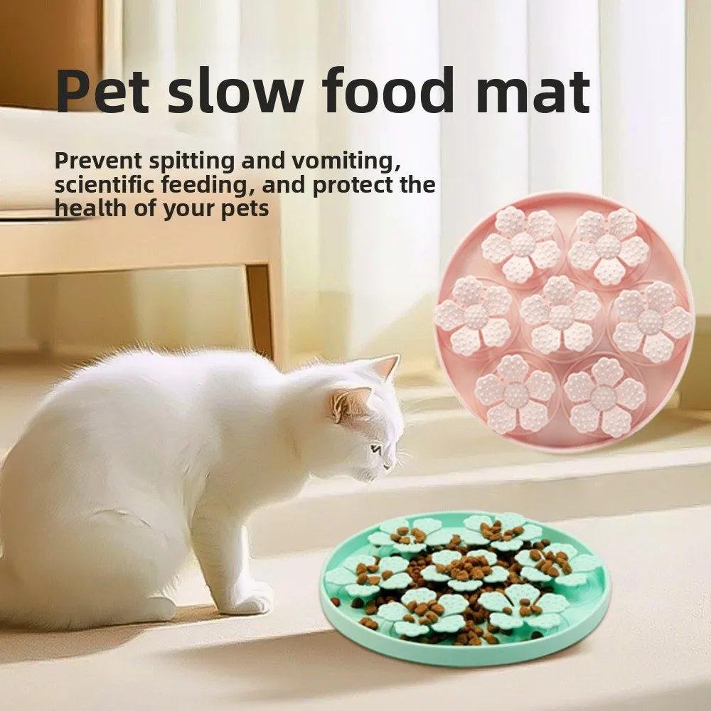 Silicone Pet Licking Food Pad Cat Non-slip Anti-knock Slow Food Pad with Suction Cup Slow Food Pad Dog Feeder