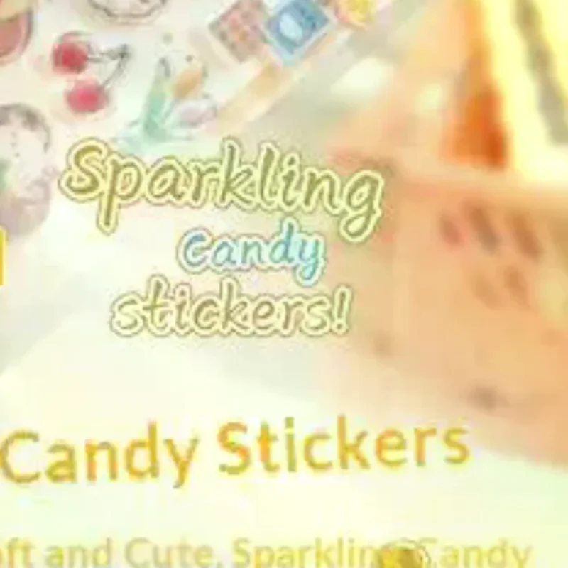 

DIY Scrapbook Decorations, 1/2 Sheets of Cute Animal Stamps, Candy-Themed Colors, Flash Decor Stickers Ideal Stationery Gift