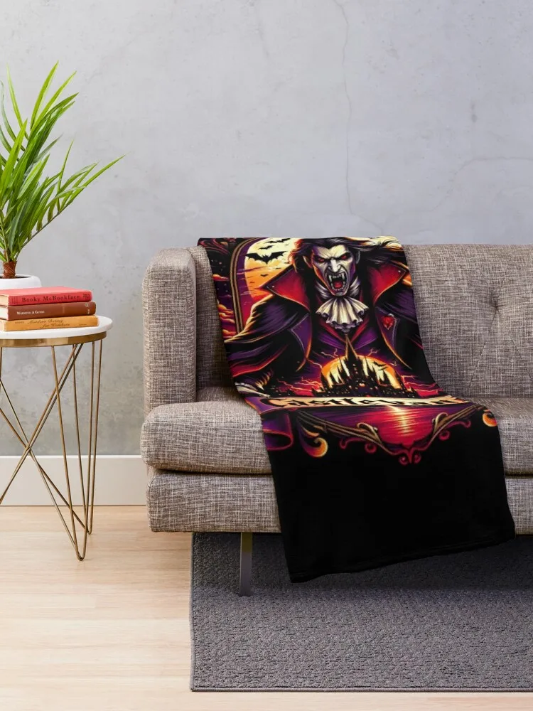 Castlevania Dracula Rage Design – Gothic Cinematic Art for T-Shirts, Posters, & More Throw Blanket Soft Soft Big Blankets