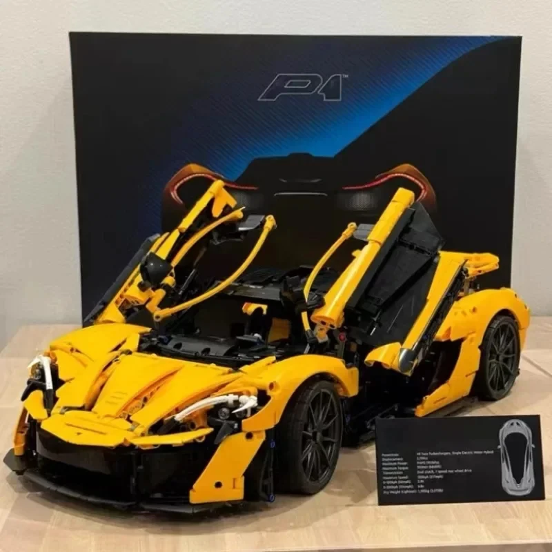 Kalein 2024 new 3893Pcs technical mechanical group building blocks 1:8P1 model supercar building blocks toy boy gift