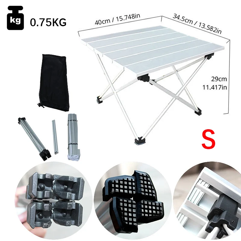 Ultralight Folding Camping Table Outdoor Four Season Desk Fishing Table 7075 Aluminum Frame Foldable Home Furniture